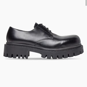 Balenciaga Black Chunky Sole Derby Shoes